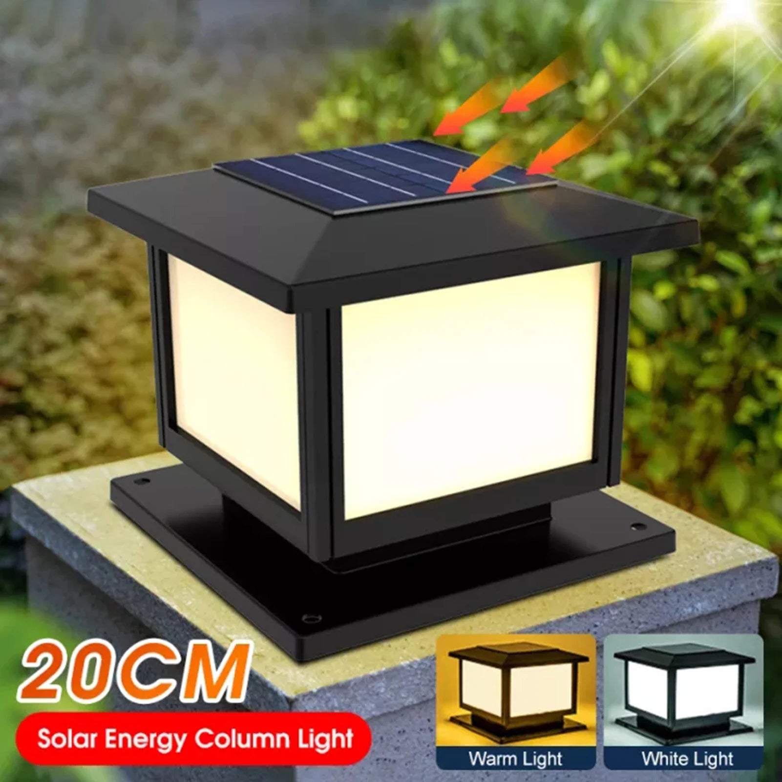 1PC Solar Fence Wall Light Outdoor Waterproof IP65 Garden Courtyard Gate Decoration Lamp