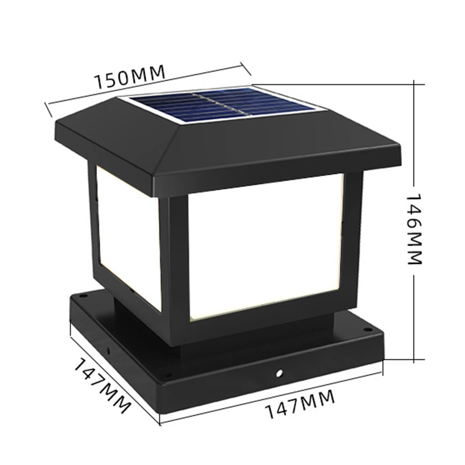1PC Solar Fence Wall Light Outdoor Waterproof IP65 Garden Courtyard Gate Decoration Lamp - Image 6